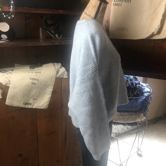 Topshop blue long oversized sleeved sweater - Picture 2 of 7